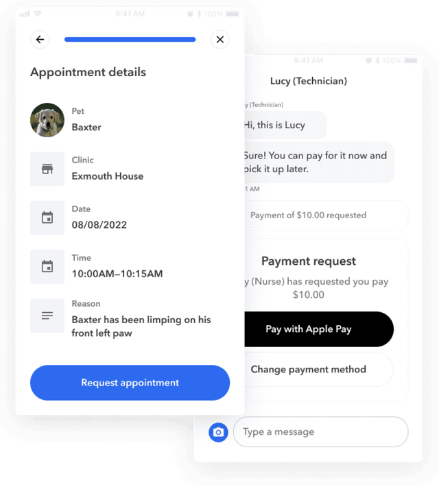 Veterinary client communication with petsapp